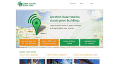 Desktop Screenshot of greenbuildingaudiotours.com