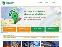 Tablet Screenshot of greenbuildingaudiotours.com
